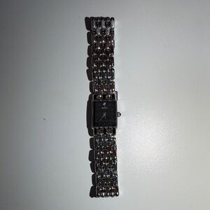 Seiko Black Dial Silver Bracelet Watch